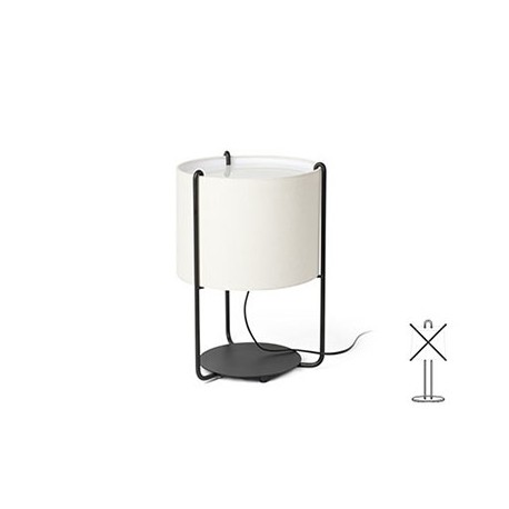 Structure de table Drum - Noir - Sans ampoule
