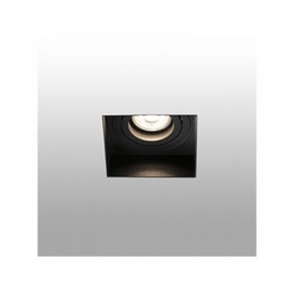 Lampe encastrable carré orientable sans encadrement Hyde - Noir - Sans ampoule - GU10