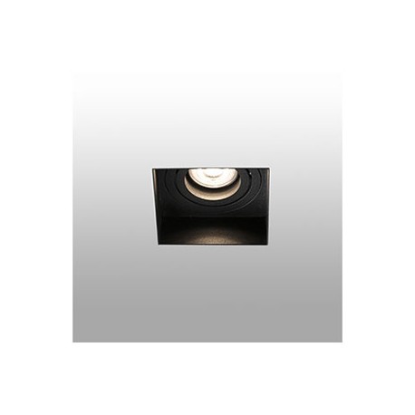 Lampe encastrable carré orientable sans encadrement Hyde - Noir - Sans ampoule - GU10