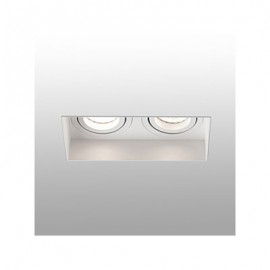 Lampe encastrable carré orientable sans encadrement Hyde - Blanc - 2L - Sans ampoule - GU10