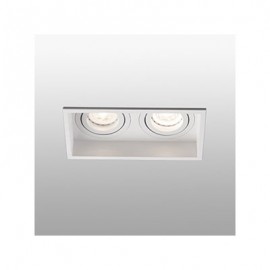 Lampe encastrable carré orientable Hyde - Blanc - 2L - Sans ampoule - GU10
