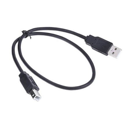 Câble USB 2.0 - Mâle/Mâle - USB B vers USB A - 0,5 mètre - Noir