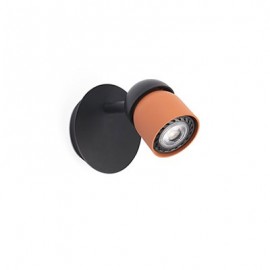 Lampe applique Coco - 1L - Noir/Terracotta - Sans ampoule - GU10