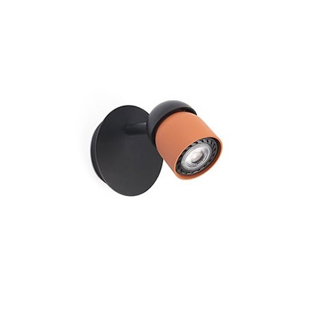 Lampe applique Coco - 1L - Noir/Terracotta - Sans ampoule - GU10