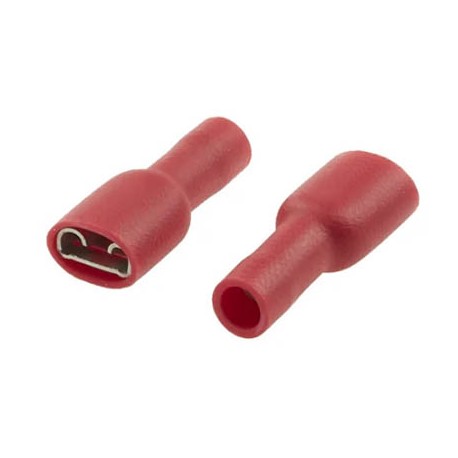 Connecteur isolé rouge - 0,5mm² à 1,5mm² - Laiton