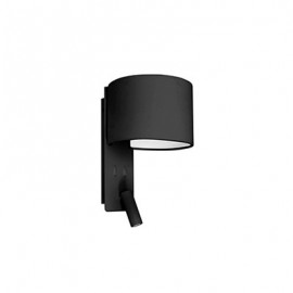 Lampe applique avec lecteur LED Fold - Noir - Sans ampoule - E27