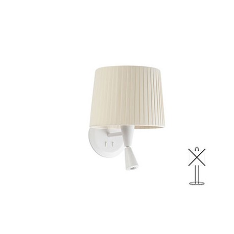 Lampe applique avec lecteur LED Mambo - Blanc - Avec ampoule - 3W - 3000K