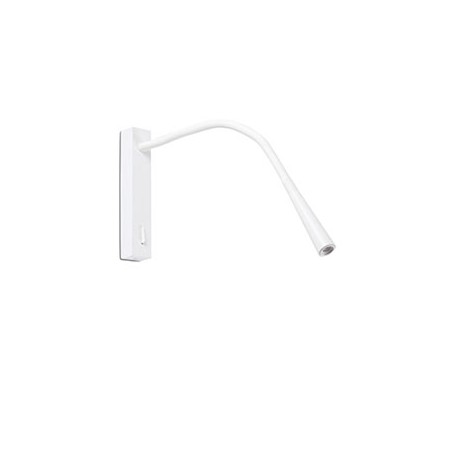 Lampe applique avec lecteur LED Flin - Blanc - Avec ampoule - 3W - 3000K