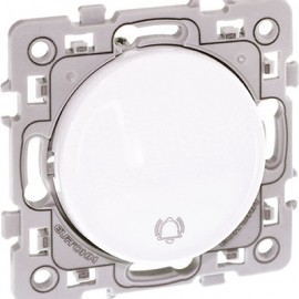 Poussoir carillon Square - 1 poste - 10A - Blanc