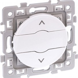 Double poussoir 6A pour volets-roulants Square - Blanc