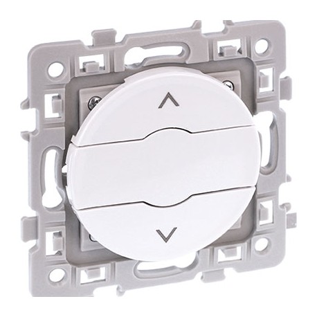 Double poussoir 6A pour volets-roulants Square - Blanc