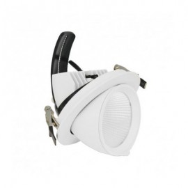 Spot encastré LED Escargot rond - 20W - 3000K - Orientable & inclinable - Blanc