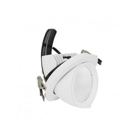 Spot encastré LED Escargot rond - 20W - 3000K - Orientable & inclinable - Blanc