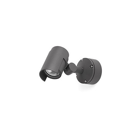 Lampe projecteur FOC-1 LED - Gris foncé - 15W - 3000K - IP65 - Avec ampoule