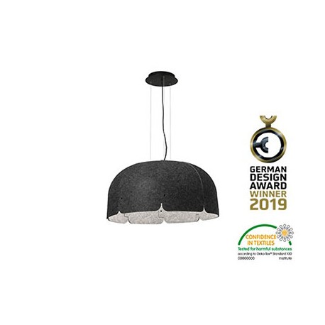 Lampe suspension Mute LED - Gris foncé - Dimmable - 24W - 4000K - IP20 - Avec ampoule