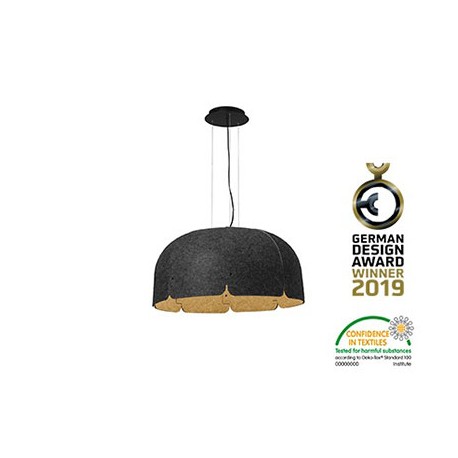 Lampe suspension Mute LED - Marron et Gris foncé - Dimmable - 24W - 4000K - IP20 - Avec ampoule