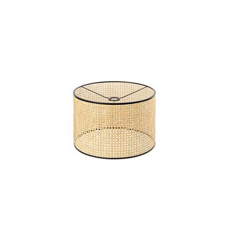 Abat-jour lampadaire Mambo - Rotin - Sans ampoule - ø450