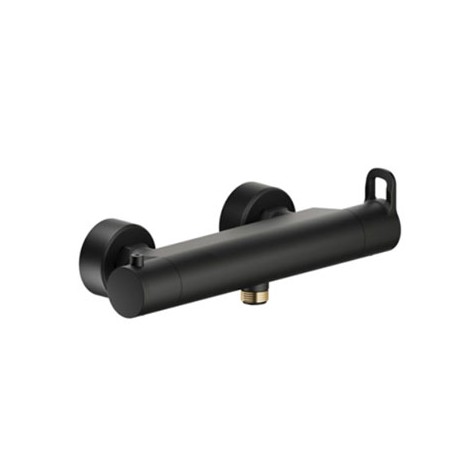Mitigeur thermostatique douche Kali - Noir mat - Corps tiède