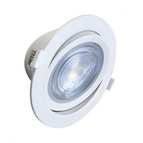 Spot LED SMD orientable - 18W - 3000K - Rond - Blanc - Avec alimentation - Non variable