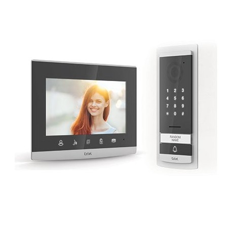 Visiophone Extel écran 7” - Avec clavier à code intégré - Design miroir