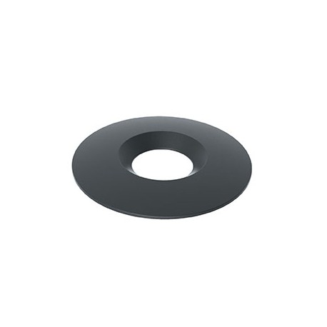 Collerette ronde Air Block 2 pour encastré recouvrable - Noir - Ø90 
