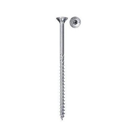 Vis agglo Fischer Power-Fast II - Tête fraisée - Empreinte TX - Zingué blanc - Filetage partiel - 4,0x50