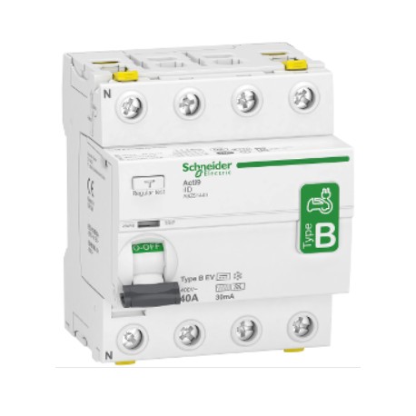 Interrupteur différentiel 40A Acti9 iID - Type B-EV - 4 pôles - 30mA - 400V - CA