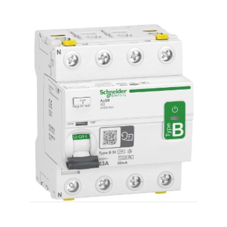 Interrupteur différentiel 63A Acti9 iID - Type B-SI - 4 pôles - 30mA - 400V - CA