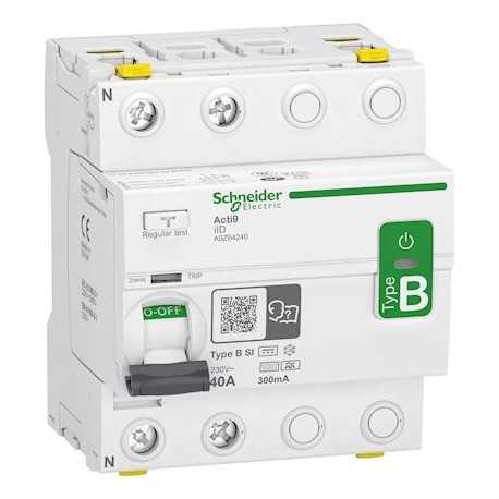 Interrupteur différentiel 40A Acti9 iID - Type B-SI - 2 pôles - 300mA - 230V - CA
