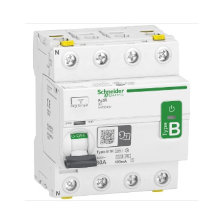 Interrupteur différentiel 80A Acti9 iID - Type B-SI - 4 pôles - Temporisation sélective