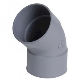 Raccord évacuation - Coude simple - Femelle femelle - 45° - 125mm