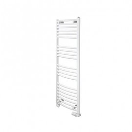 Sèche-serviettes Banga Cintré - Vertical - 689W - 30 tubes - Blanc - Eau Chaude