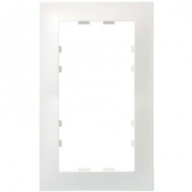 Plaque Double Kallysta POP Blanc Neve - Hager WKN402 - Pour Installation électrique - Neuf