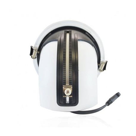 Spot LED Escargot rond COB - 10W - 3000K - Orientable & inclinable - Blanc