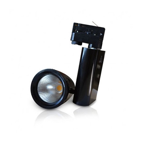 Spot LED COB sur rail 35W - 3000K + adaptateur rail 3 allumages
