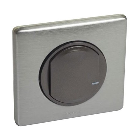 Interrupteur filaire variateur CELIANE connecté avec Netatmo - Sans neutre - 5/300W - Graphite