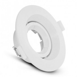 Support de spot Miidex base luminance - Rond - Orientable - ∅ 110mm - IP20 - Blanc