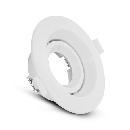 Support de spot Miidex base luminance - Rond - Orientable - ∅ 110mm - IP20 - Blanc