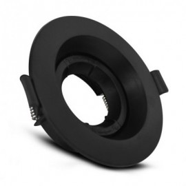 Support de spot Miidex base luminance - Rond - Orientable - ∅ 110mm - IP20 - Noir