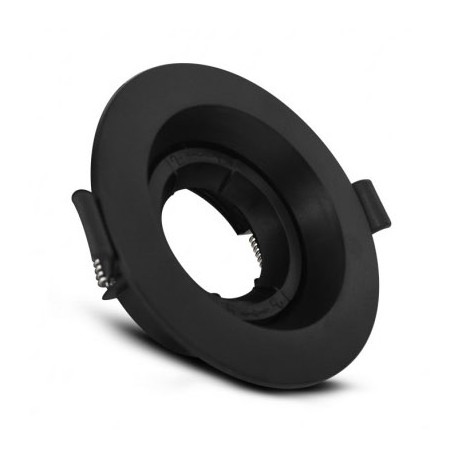 Support de spot Miidex base luminance - Rond - Orientable - ∅ 110mm - IP20 - Noir