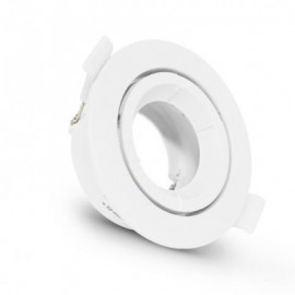 Support de spot Miidex plafond - Rond - Orientable - ∅90mm - IP20 - Blanc