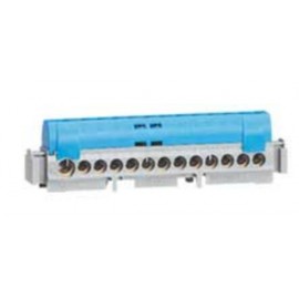 Bornier de répartition isolé IP2X - Neutre - 12x16mm2 + 1x25mm² - 113mm - Bleu