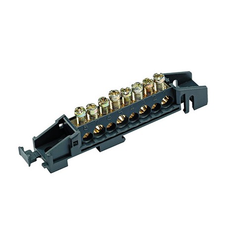 Bornier de répartition Schneider Electric - 80A - 8 trous - Longueur 85mm