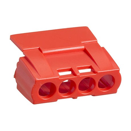 Capot Schneider Electric pour bornier Kaedra IP2 - 4 trous - Rouge
