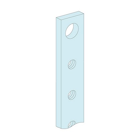 Jeu de barres de fond 250A - Linergy BS - Schneider Electric - Barres taraudées 20x5 - Longueur 1000mm - Lot de 4