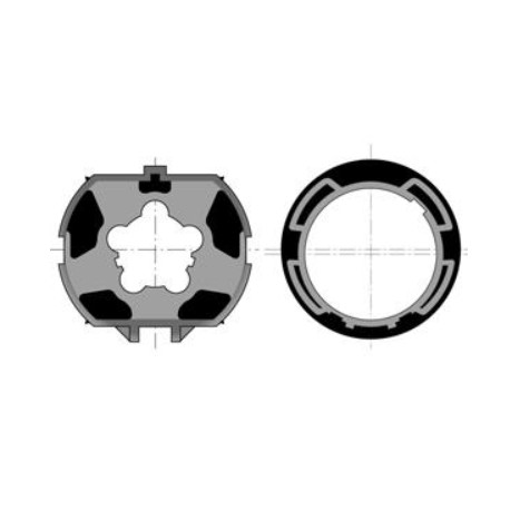 Kit roue et 1 couronne Somfy - Pour moteur LT60 - Pour tube ZF80