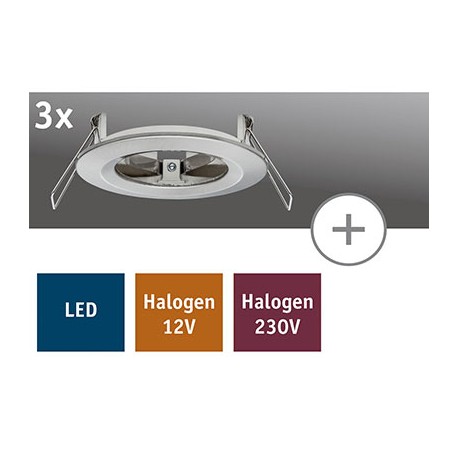Bague de montage Nova 2Easy Paulmann - Rond - Acier - Kit de 3 fixe