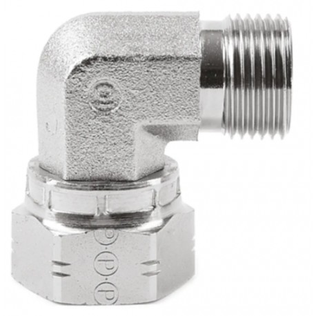Raccord hydraulique coudé RS Pro - Acier - G 3/4 Mâle vers G 3/4 Femelle - 199 bar