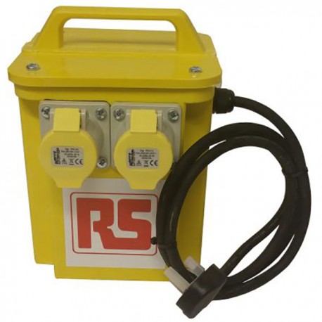 Transformateur d'isolement portable 2.25kVA RS Pro - Primaire 230Vca - Secondaire 110Vca