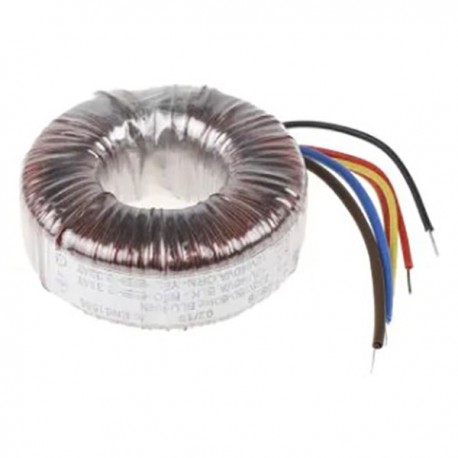 Transformateur torique RS Pro 80VA - Primaire 230Vca - Secondaire 2x12Vca - 2 sorties